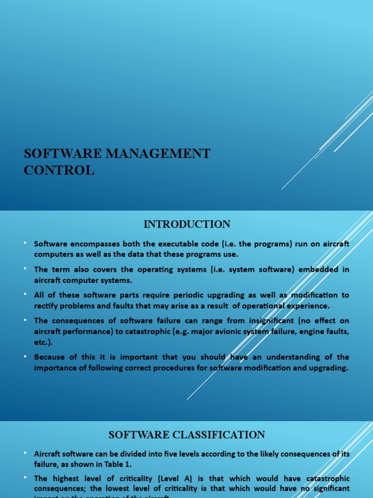 Aircraft Software Management Guide | PDF | Software | Error Detection ...