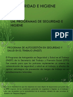 U4. Programas de Seguridad e Higiene