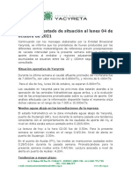 Informe Hidrológico Día Lunes 04-10-21