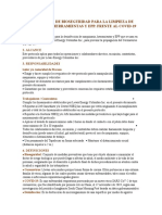 Protocolos Bioseguridad para Maquinaria Herramientas y Epp. Covid-19.