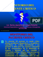 Monitoreo paciente crítico