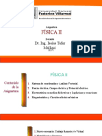 Física II: Sistema de coordenadas, electromagnetismo y evaluación remota