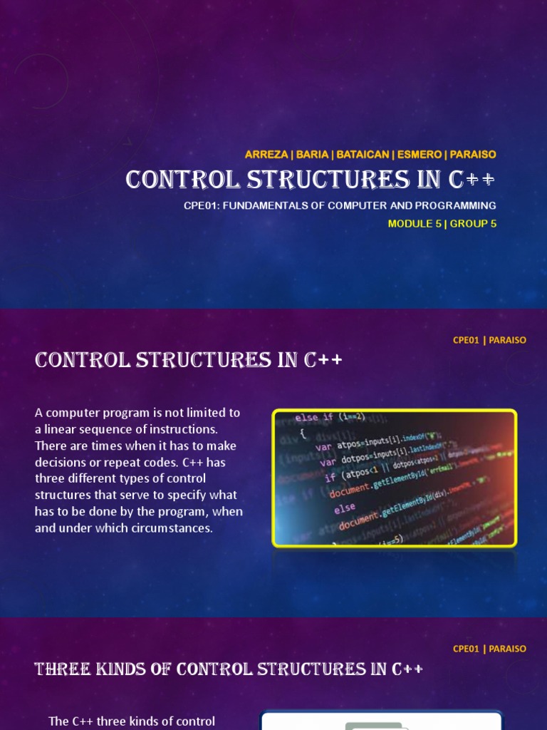 Control Structures in C++ | PDF | Control Flow | Computer Programming