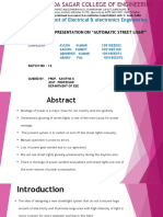 Department of Electrical & Electronics Engineering: Mini Project Presentation On "Automatic Street Light"