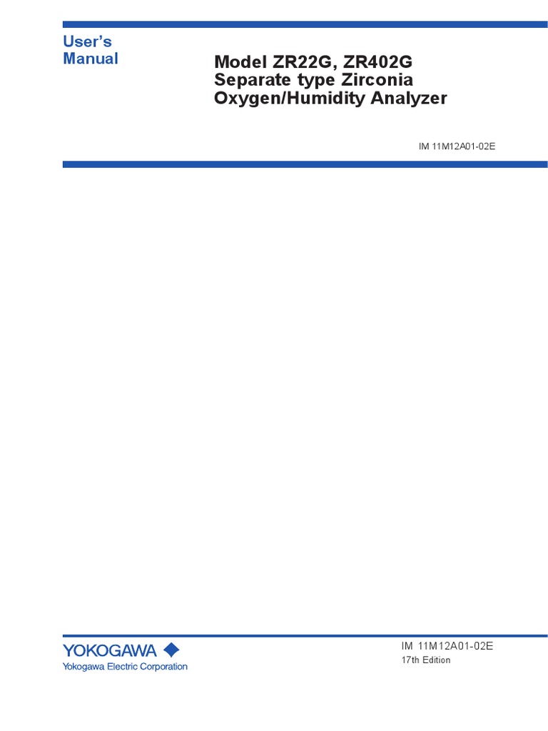 O2 Analyser Yokogawa Manual | PDF | Calibration | Thermocouple