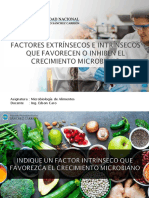 Factores que influyen en el desarrollo microbiológico de los alimentos