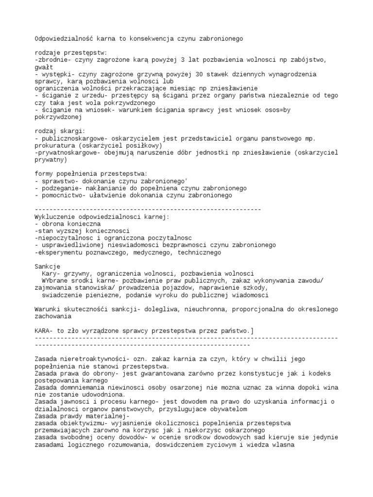 Wos Prawo I Sądy Sprawdzian Sprawdzian Wos | PDF