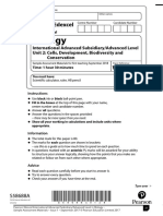 Specimen 2019 (IAL) QP - Unit 2 Edexcel Biology A-level