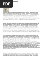 Uthman Ibn Affan Generous And Pious.