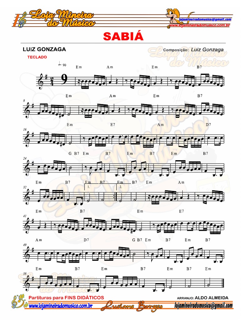 SABIÁ - Teclado | PDF