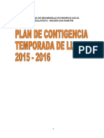 PLAN  DE CONTINGENCIAS POR LLUVIAS 2015.
