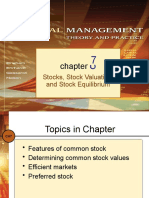 Stocks, Stock Valuation, and Stock Equilibrium