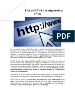 Porqué del fin del IPV4 y la migración a IPV6