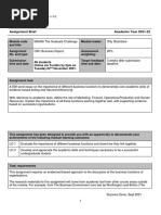 MG408 CW1 The Business Report Assignment Brief Template 2021-22