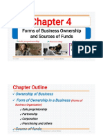 Forms of Business Ownership and Sources of Funds: Entrepreneur Lecture Notes