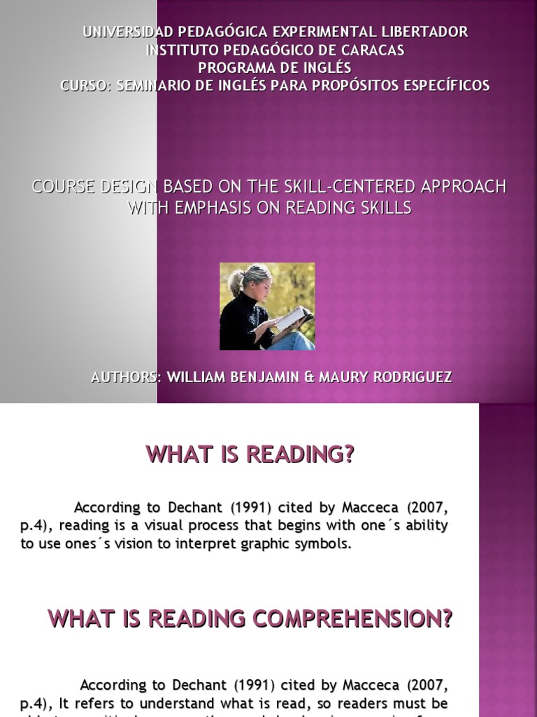 Course Design Based On The Skill-Centered Approach With Emphasis On ...