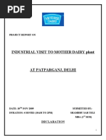 Download Mother Dairy Project Dec by Sushant Kumar SN52980194 doc pdf