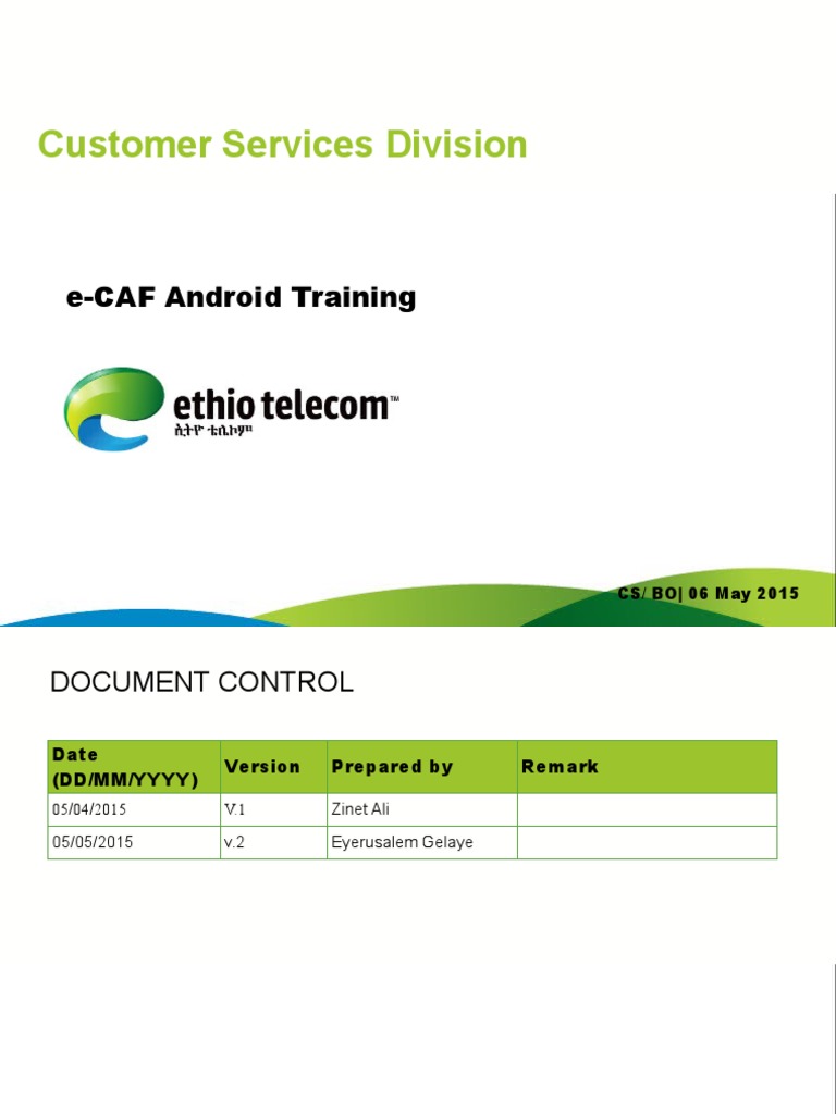 e-CAF Application Training Guide | PDF | Password | Login