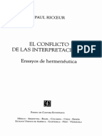 Ricoeur, Paul - CONFLICTO DE LAS INTERPRETACIONES Parte 2