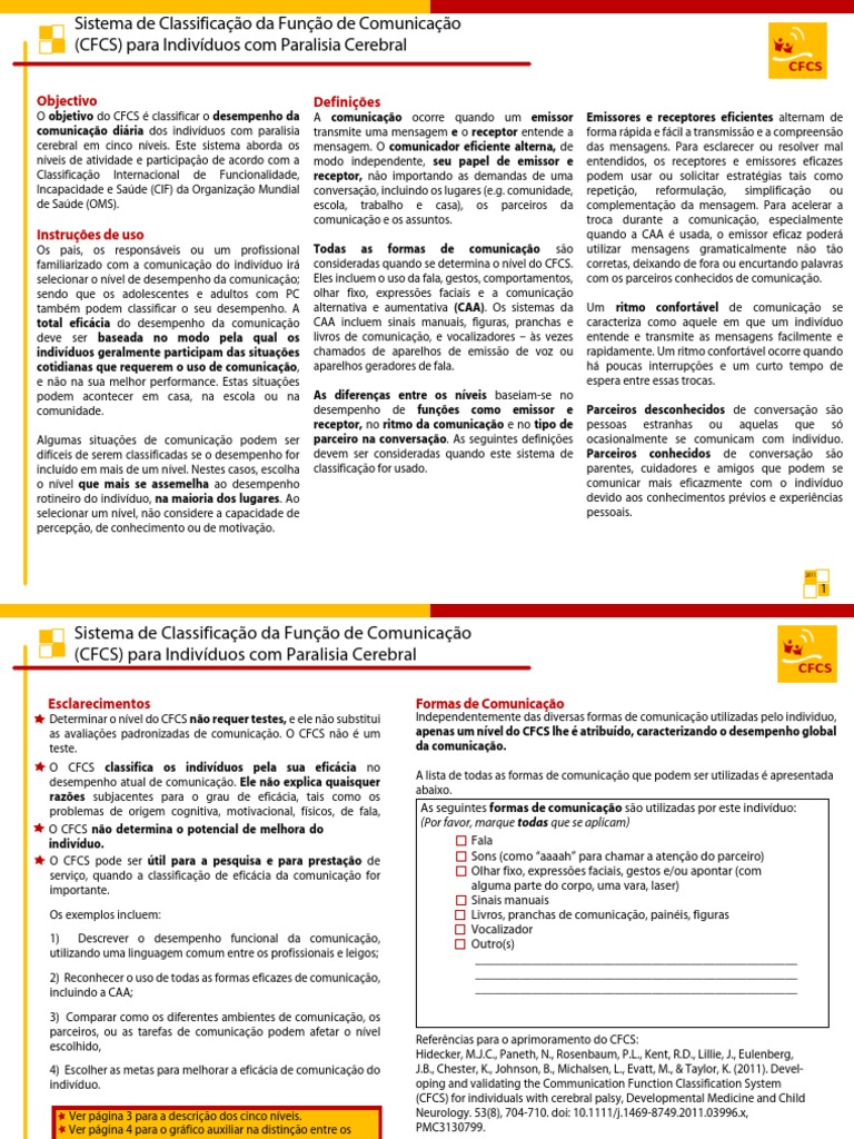 Sistema de Classificação Da Função de Comunicação (CFCS) para ...