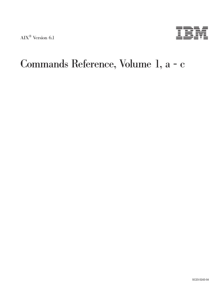 Aixcmds 1 | PDF | Command Line Interface | Shell (Computing)