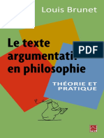 Louis Brunet-Le Texte Argumentatif en Philosophie-Jericho