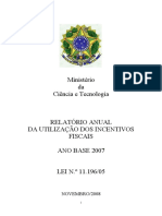 Relatório Anual MCT ano base 2007
