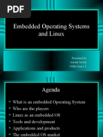 Embedded Operating Systems and Linux: Presented by Aaruni Giriraj Viiith Sem I.T