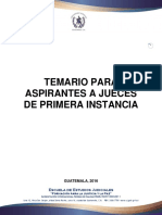 Temario Aspirantes Jueces Primera Instancia