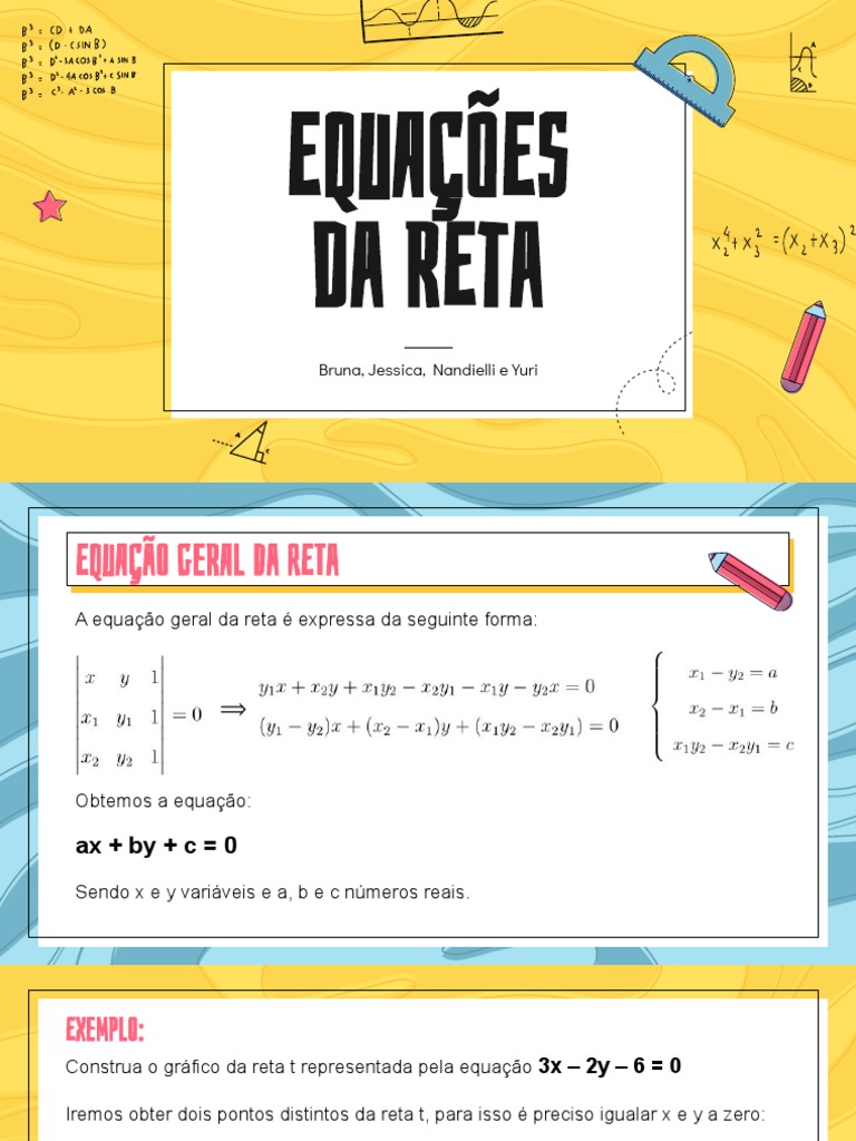 Equação Geral Da Reta | PDF | Linha (Geometria) | Equações