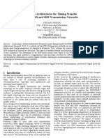 System Architectures For Timing Transfer Over PDH and SDH Transmission Networks