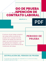 Periodo de Prueba y Suspención de Contrato Laboral