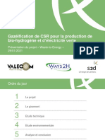 Gazéification de CSR Pour La Production de Bio Hydrogène Et D'électricité Verte - 2021