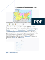 Repúblicas Autónomas de La Unión Soviética