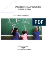 Resumen de La Educación Como Inspiración para El Desarrollo