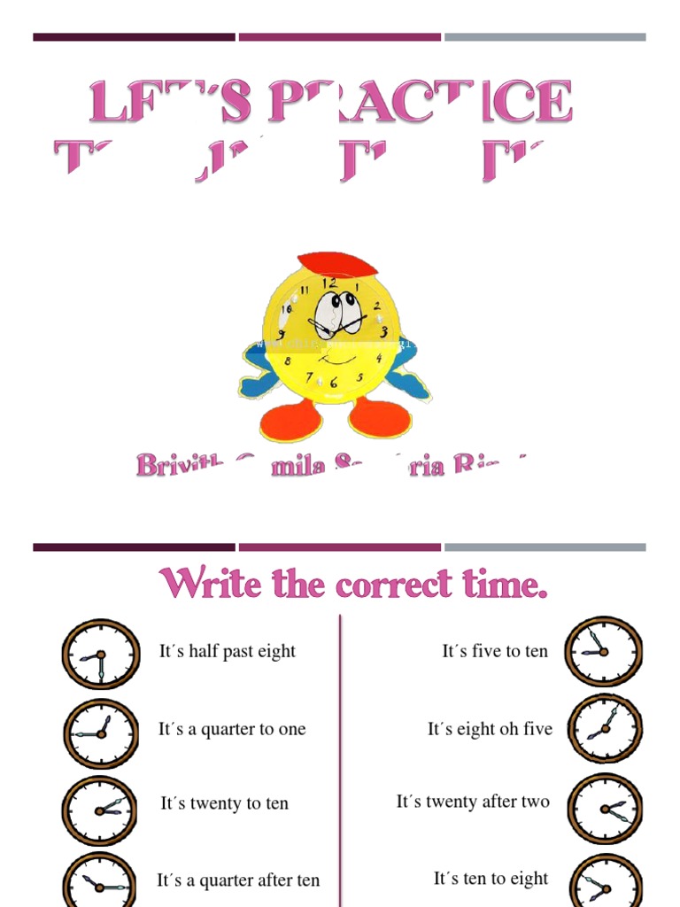 Time Expressions and Clock Drawing Guide | PDF | Religion & Spirituality