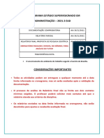 Cronograma Estágio Supervisionado em Administração - 2021.3 Ead