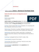 Unit 5: Earth Science - Summary & Test Study Guide