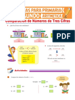 Comparación de Números de Tres Cifras para Segundo de Primaria