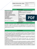 EC114 Formulacino y Evaluacion de Proyectos