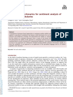 Corpusbased Dictionaries For Sentiment Analysis of Specialized Vocabularies2021political Science Research and Methods