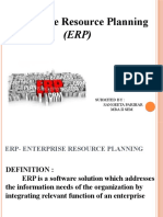 Enterprise Resource Planning: Submited By: Sangeeta Parihar Mba Ii Sem