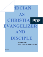 Mdcian AS Christian Evangelizer AND Disciple: Prepared By: Ms - Gladys Marie M. Gambe