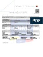 Planilla de Cita de Pasaporte