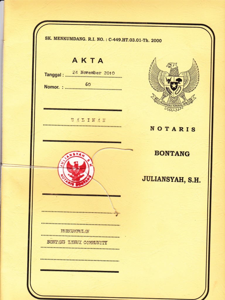 Bontang Linux Community: Tujuan dan Struktur | PDF | Bisnis | Hukum
