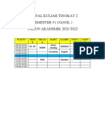 Jadwal Kuliah Tingkat 2