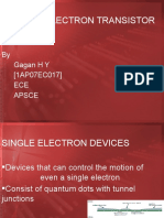 Single Electron Transistor: by Gagan H Y (1AP07EC017) ECE Apsce