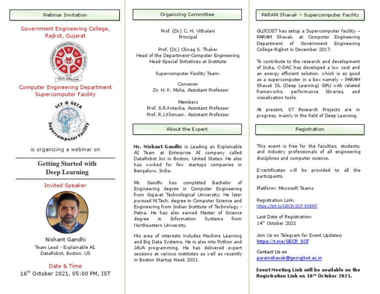 Getting Started With Deep Learning GEC Rajkot PDF Engineering