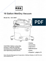 16 Gallon Wet/Dry Vacuum: Operator's Manual