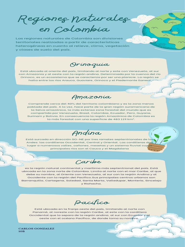 Seis Regiones Naturales de Colombia | PDF